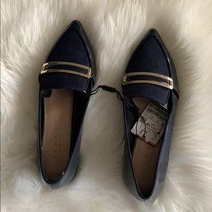 Zara patent leather and suede flats